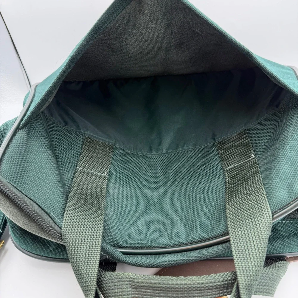 Hartmann VTG Forest Green Canvas Messenger‎ Bag Crossbody Travel Briefcase